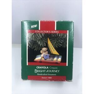 Hallmark Keepsake Ornament 1989 Crayola Bright Journey Bear Crayon 1st in Series